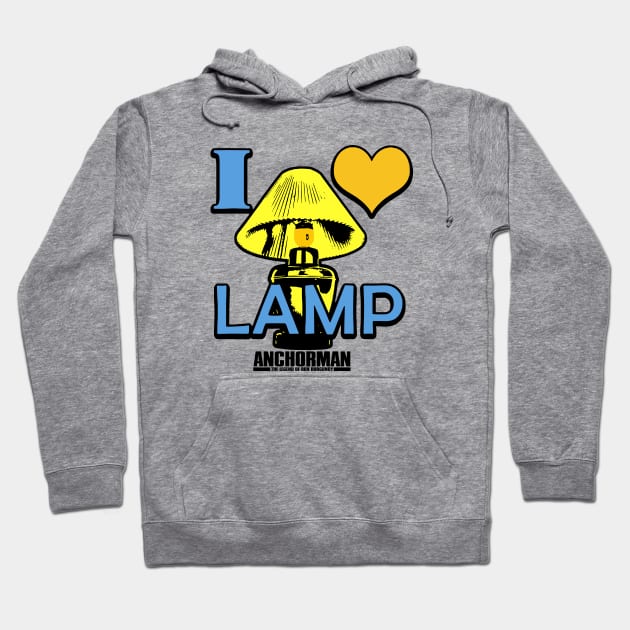 Anchorman I Love Lamp Bright Logo Hoodie by Story At Dawn 